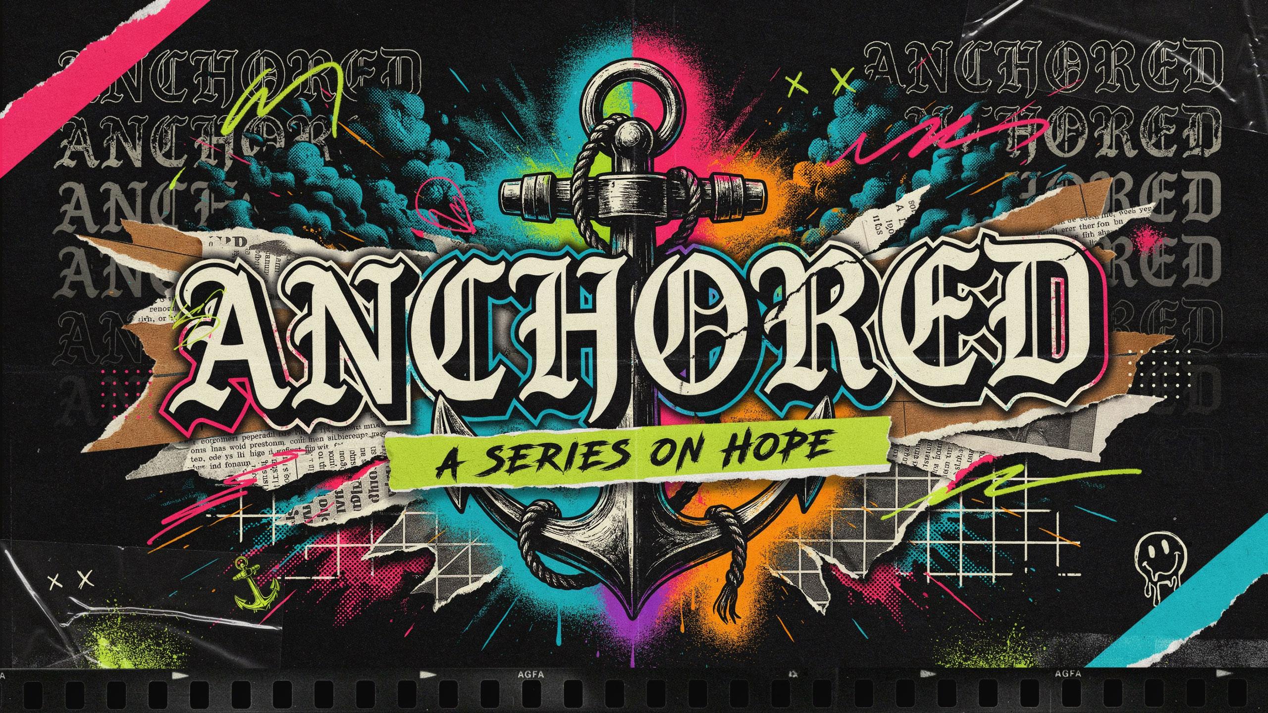 Acid Youth sermon series graphics style example
