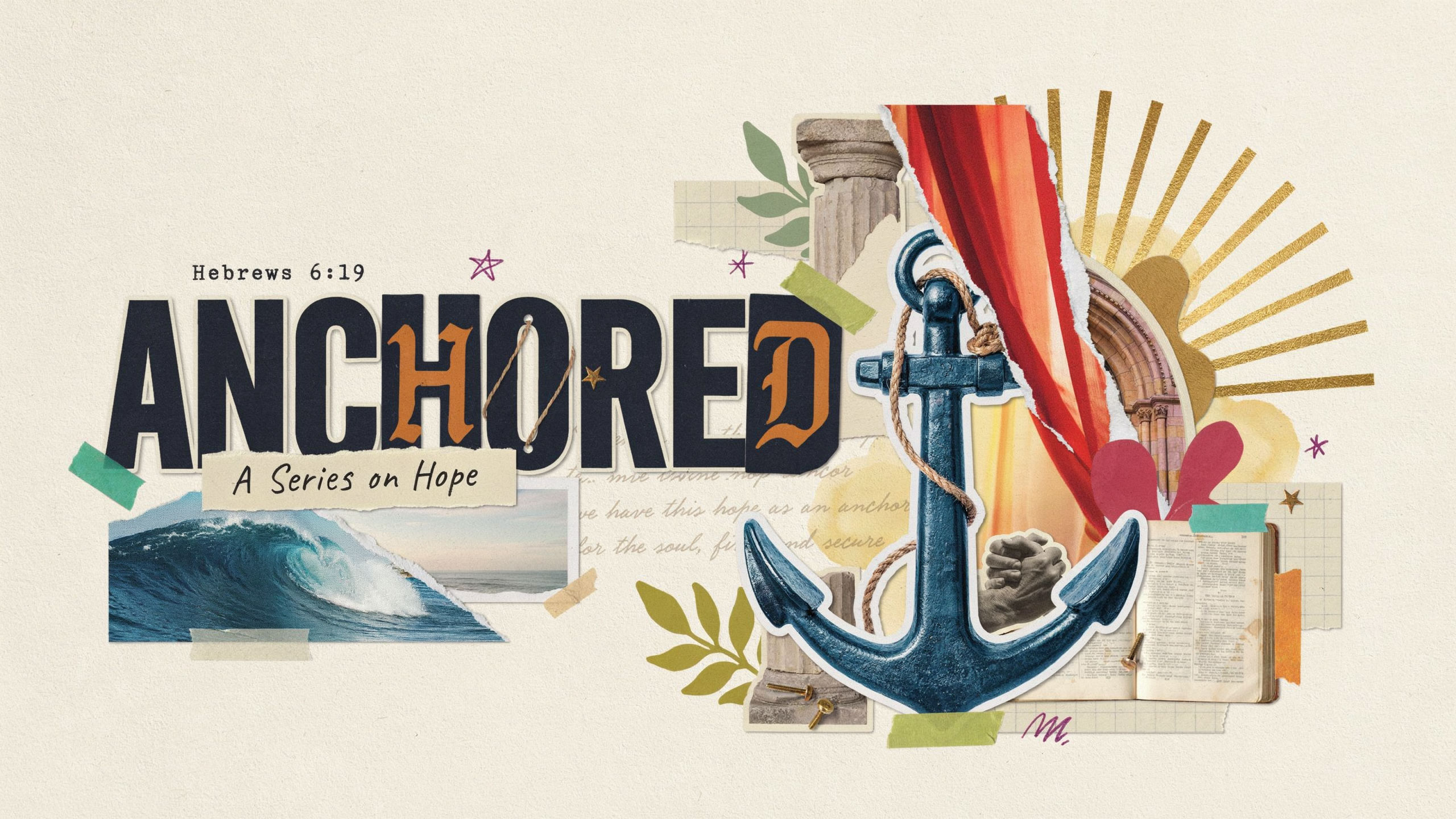 Sacred Scrapbook sermon series graphics style example